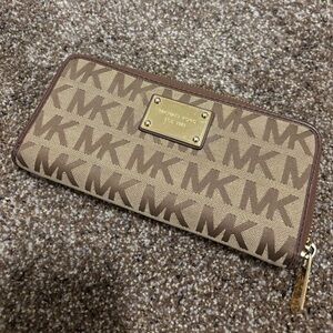 Michael Kors Brown Textured Wallet